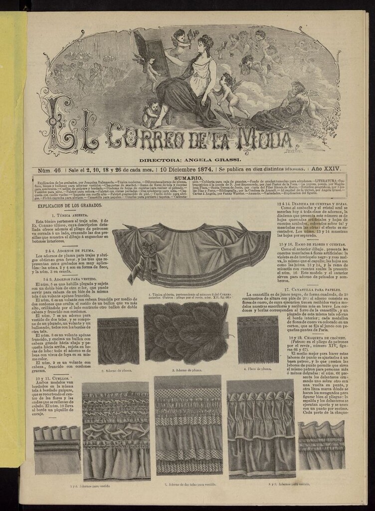 Miniatura de El Correo de la Moda: periódico del bello sexo del 10 de diciembre de 1874