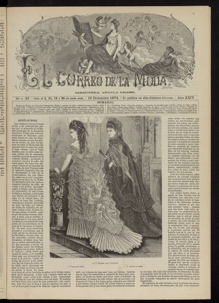 Miniatura de El Correo de la Moda: periódico del bello sexo del 18 de diciembre de 1874