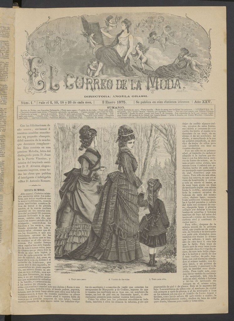 Miniatura de El Correo de la Moda: periódico del bello sexo del 2 de enero de 1875