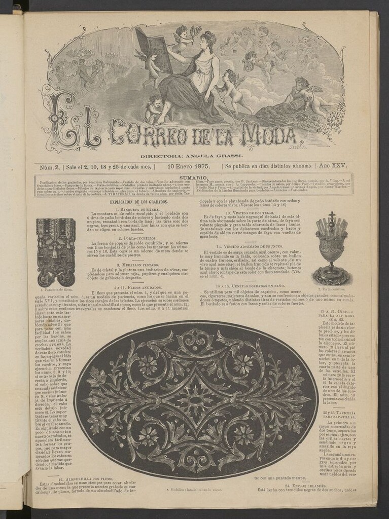 Miniatura de El Correo de la Moda: periódico del bello sexo del 10 de enero de 1875