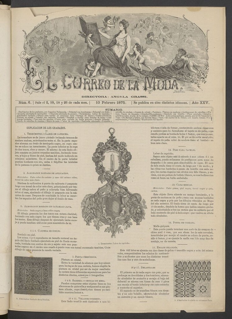 Miniatura de El Correo de la Moda: periódico del bello sexo del 10 de febrero de 1875
