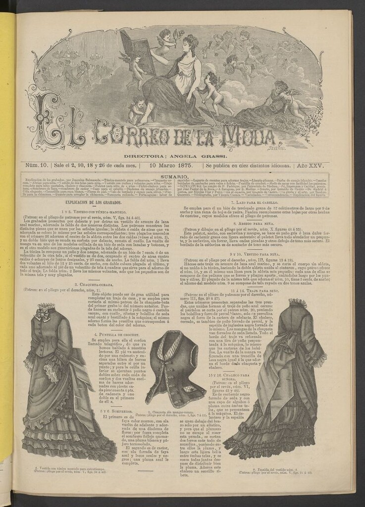 Miniatura de El Correo de la Moda: periódico del bello sexo del 10 de marzo de 1875
