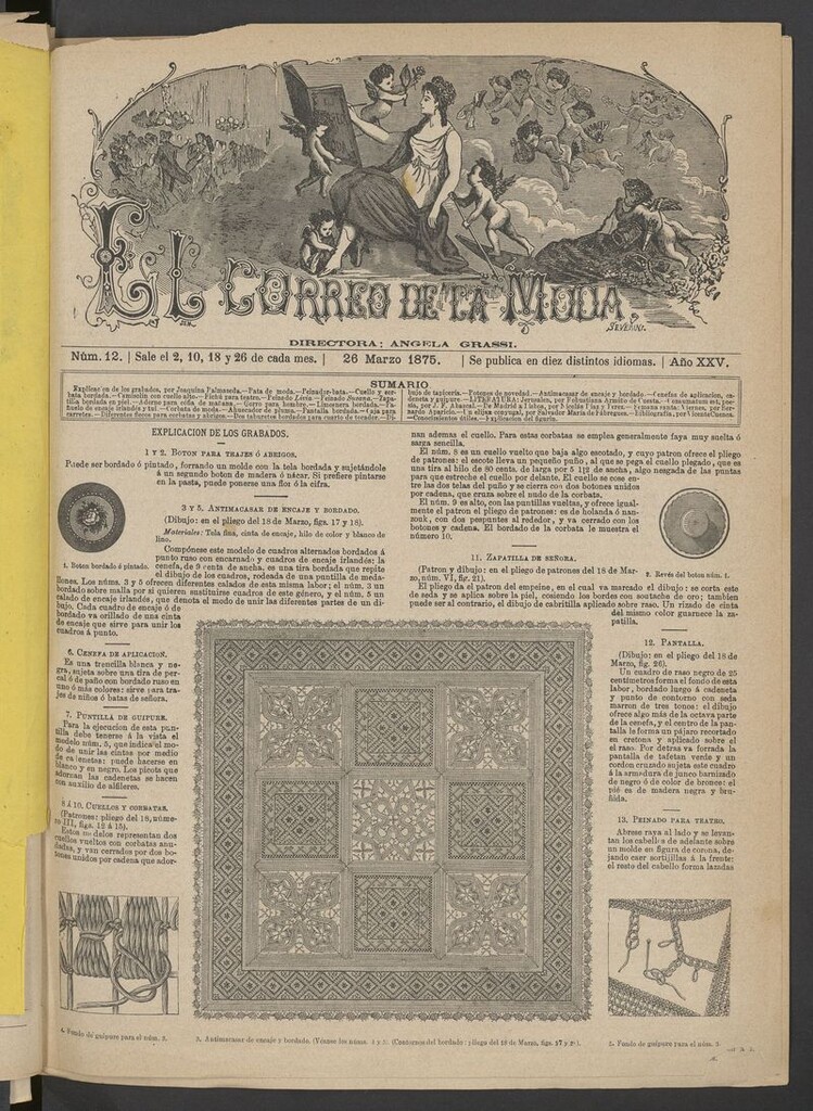 Miniatura de El Correo de la Moda: periódico del bello sexo del 26 de marzo de 1875