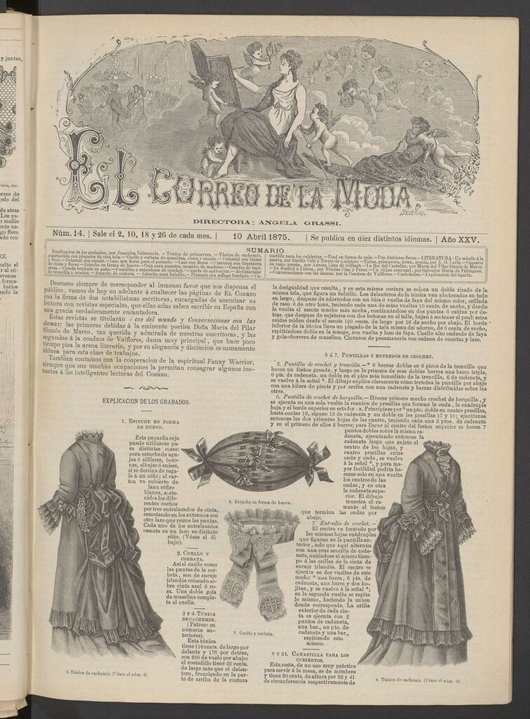 Miniatura de El Correo de la Moda: periódico del bello sexo del 10 de abril de 1875