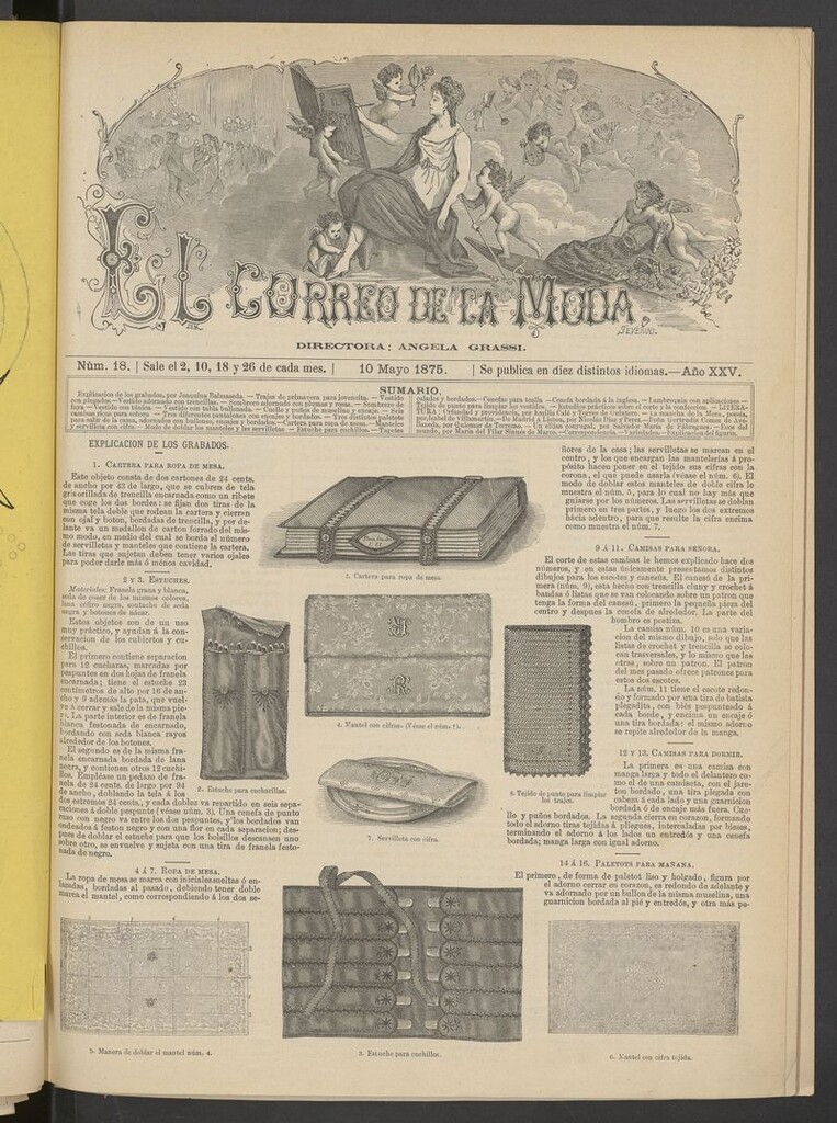 Miniatura de El Correo de la Moda: periódico del bello sexo del 10 de mayo de 1875