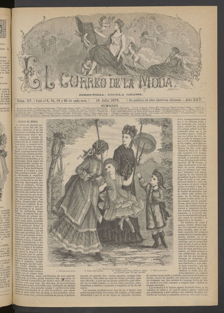 Miniatura de El Correo de la Moda: periódico del bello sexo del 18 de julio de 1875