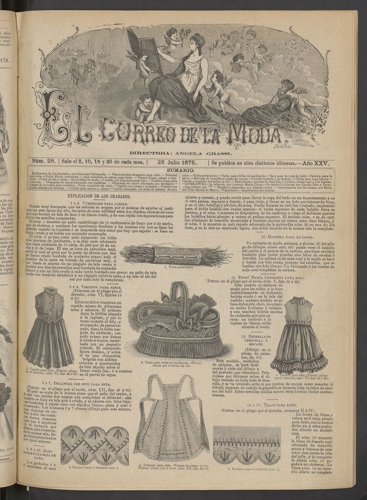 Miniatura de El Correo de la Moda: periódico del bello sexo del 26 de julio de 1875