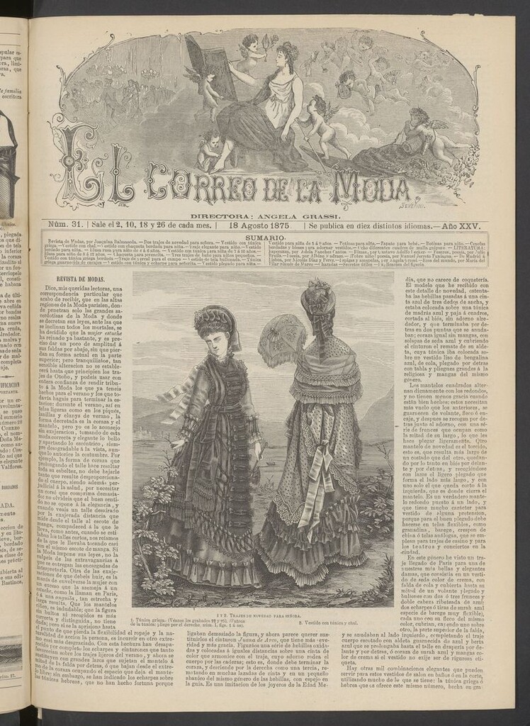 Miniatura de El Correo de la Moda: periódico del bello sexo del 18 de agosto de 1875