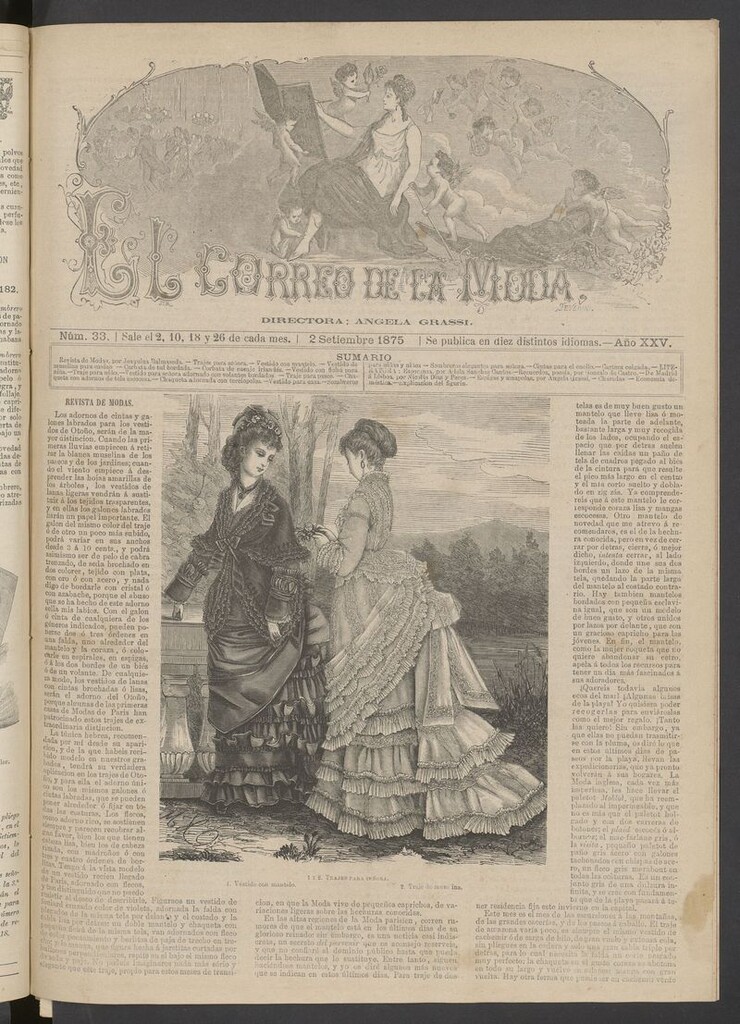 Miniatura de El Correo de la Moda: periódico del bello sexo del 2 de septiembre de 1875