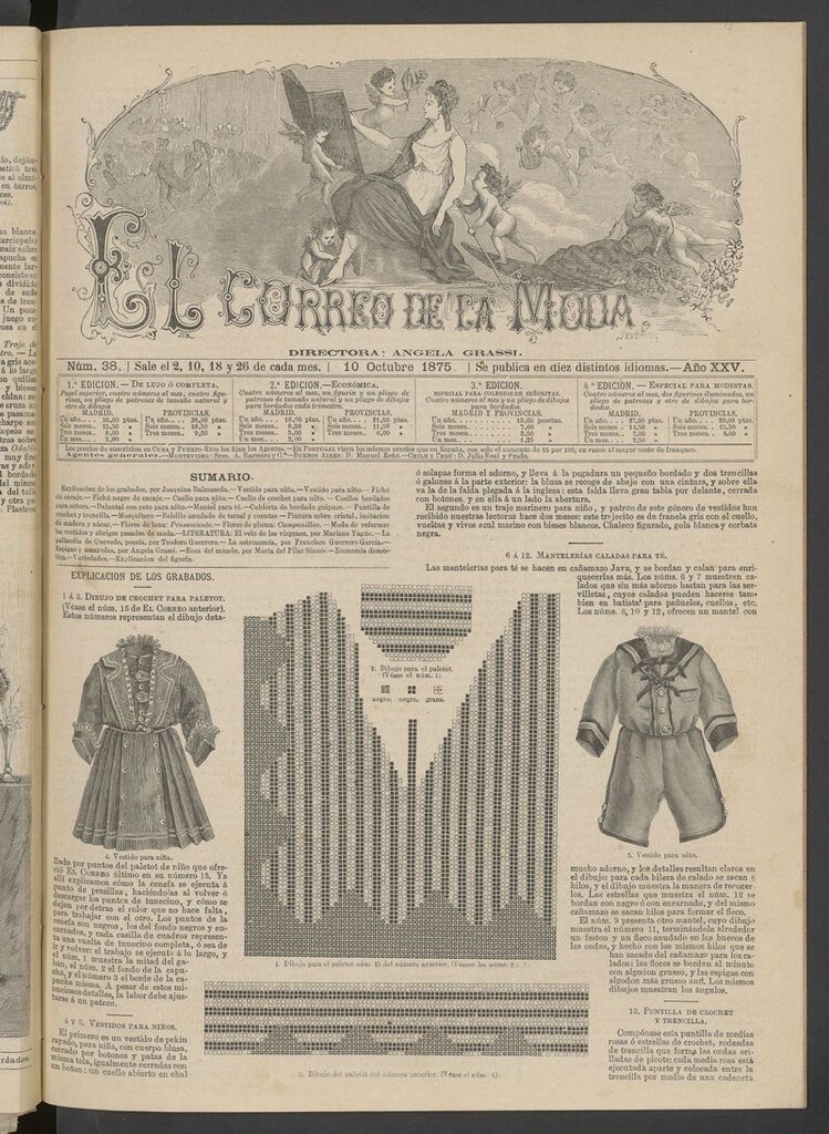 Miniatura de El Correo de la Moda: periódico del bello sexo del 10 de octubre de 1875