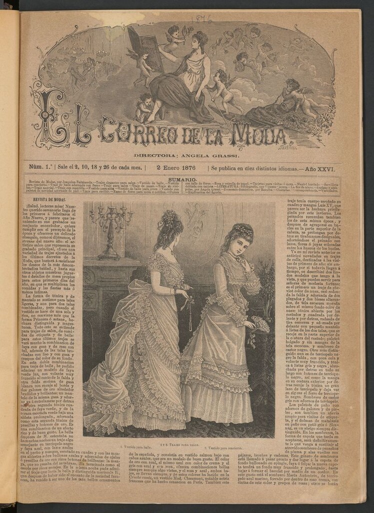 Miniatura de El Correo de la Moda : periódico del bello sexo del 2 de enero de 1876