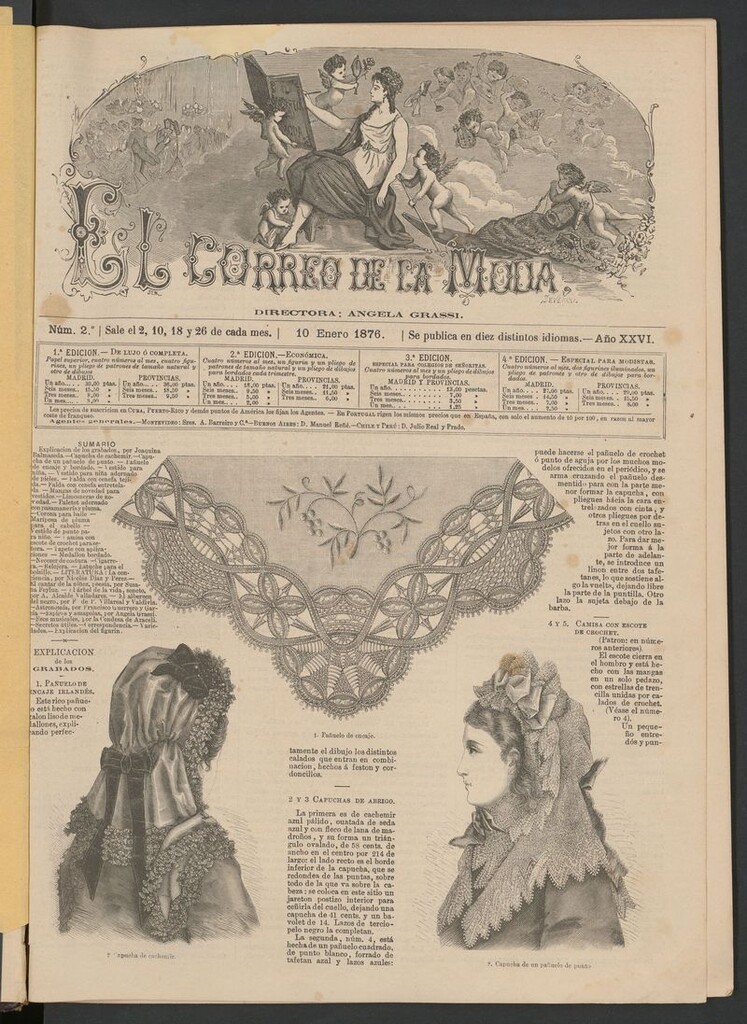 Miniatura de El Correo de la Moda : periódico del bello sexo del 10 de enero de 1876