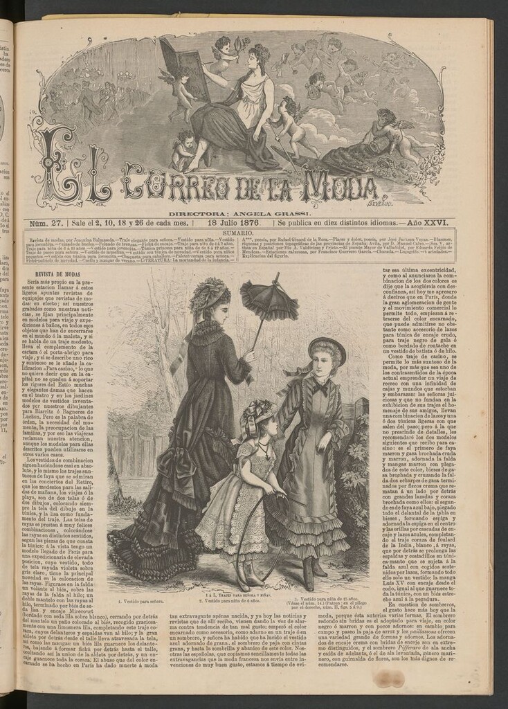Miniatura de El Correo de la Moda : periódico del bello sexo del 18 de julio de 1876