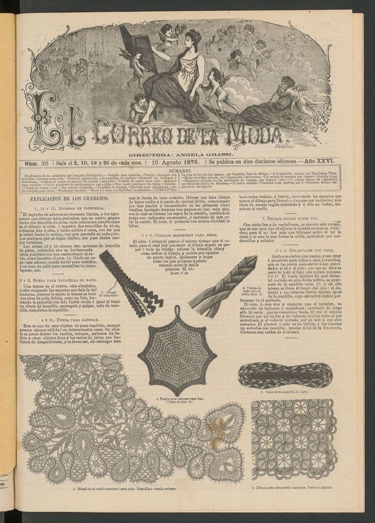 Miniatura de El Correo de la Moda : periódico del bello sexo del 10 de agosto de 1876