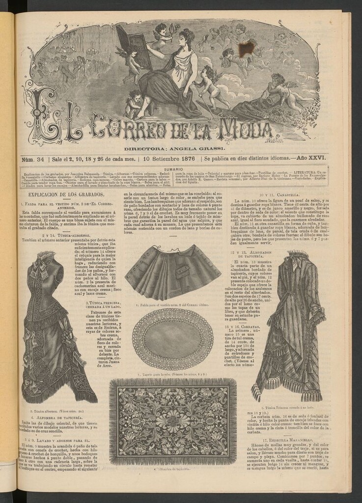 Miniatura de El Correo de la Moda : periódico del bello sexo del 10 de septiembre de 1876
