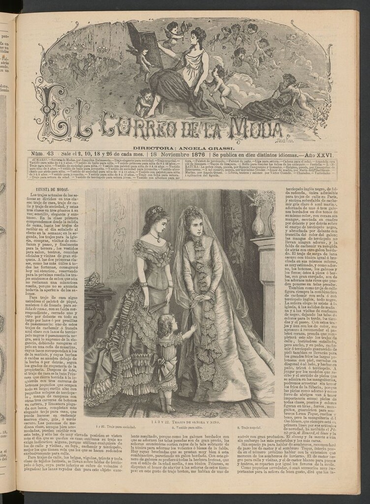 Miniatura de El Correo de la Moda : periódico del bello sexo del 18 de noviembre de 1876