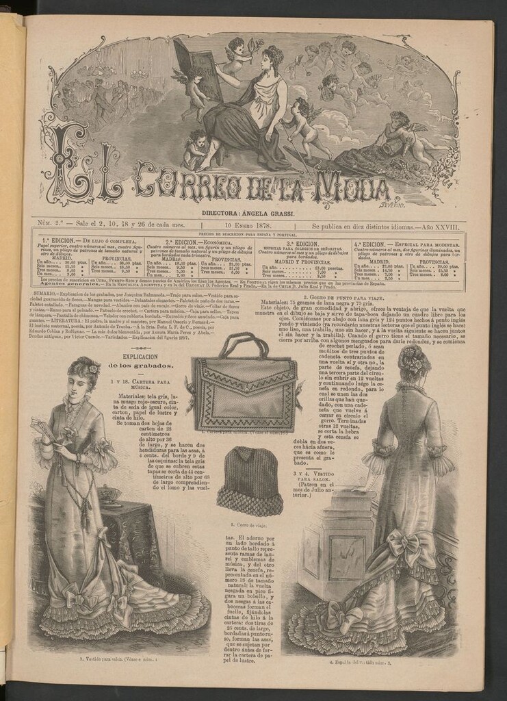 Miniatura de El Correo de la Moda: periódico del bello sexo del 10 de enero de 1878