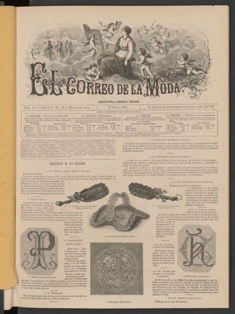 Miniatura de El Correo de la Moda: periódico del bello sexo del 10 de mayo de 1878
