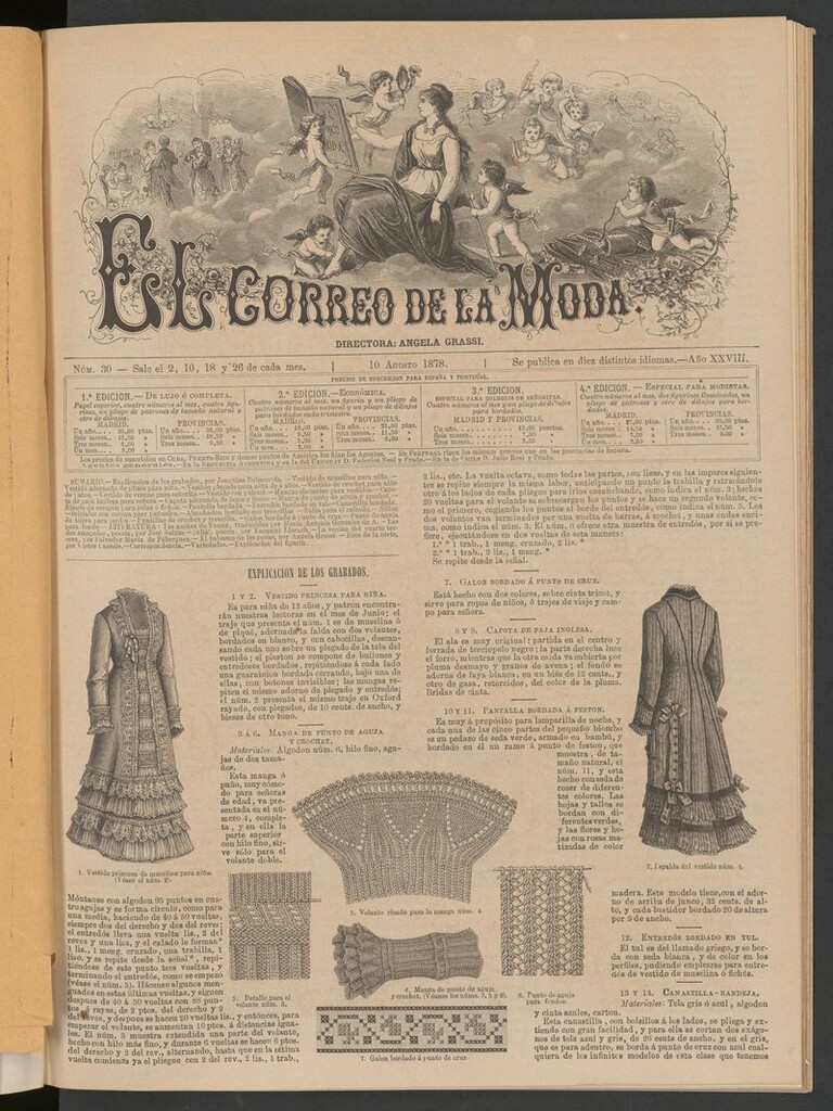 Miniatura de El Correo de la Moda: periódico del bello sexo del 10 de agosto de 1878