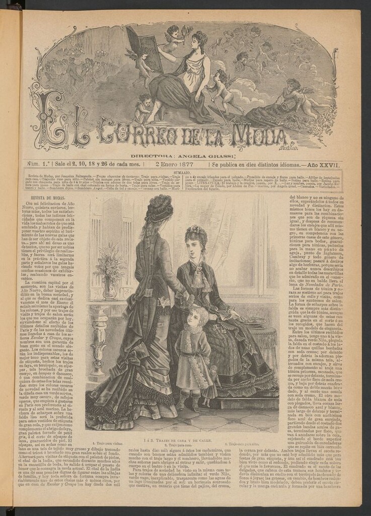 Miniatura de El Correo de la Moda: periódico del bello sexo del 2 de enero de 1877