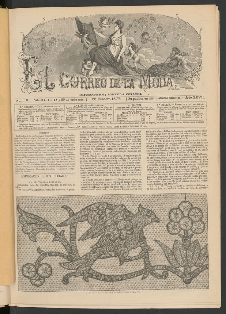 Miniatura de El Correo de la Moda: periódico del bello sexo del 26 de febrero de 1877