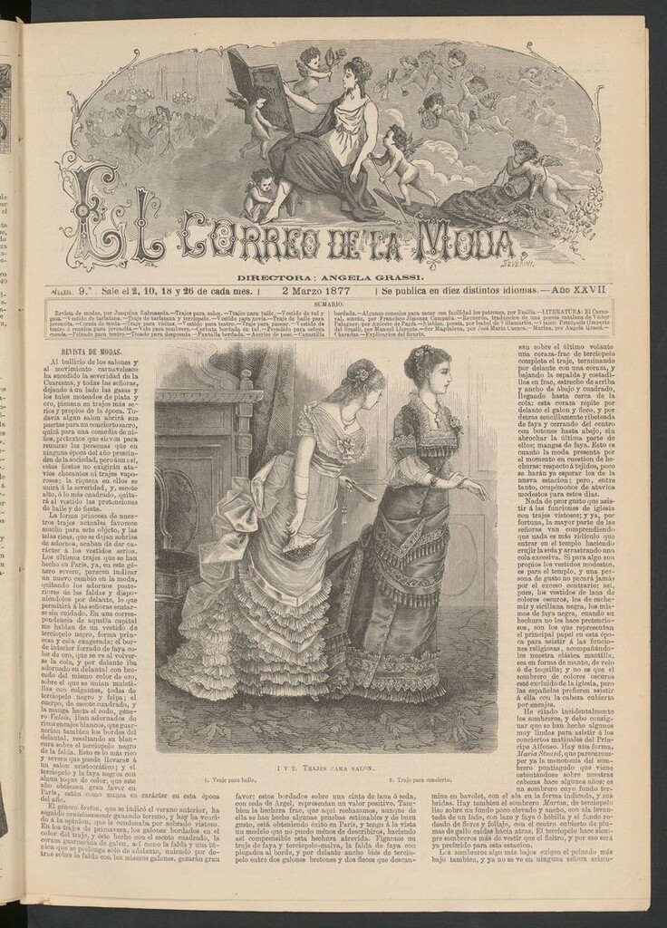 Miniatura de El Correo de la Moda: periódico del bello sexo del 2 de marzo de 1877