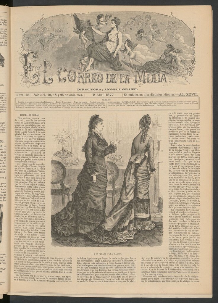 Miniatura de El Correo de la Moda: periódico del bello sexo del 2 de abril de 1877