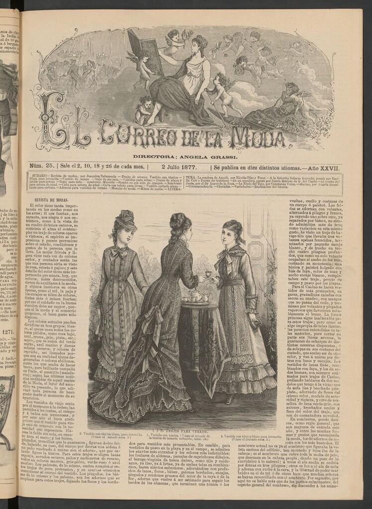 Miniatura de El Correo de la Moda: periódico del bello sexo del 2 de julio de 1877