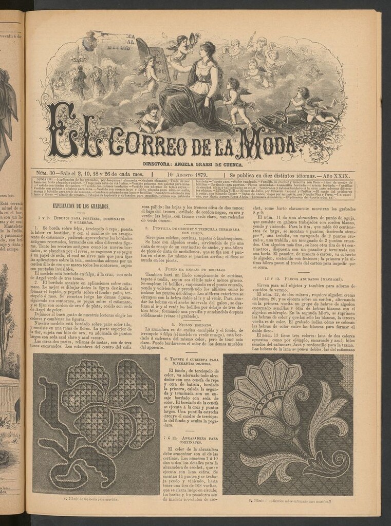 Miniatura de El Correo de la Moda: periódico del bello sexo del 10 de agosto de 1879