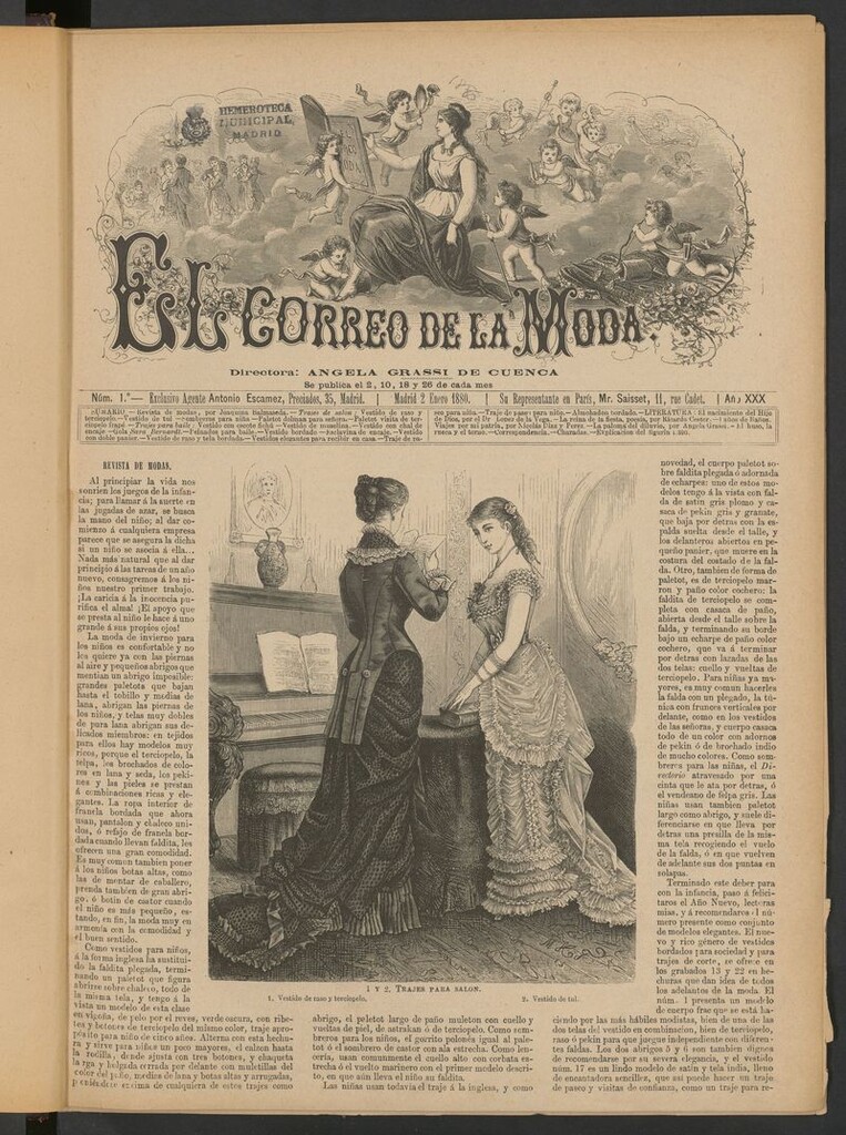 Miniatura de El Correo de la Moda: periódico del bello sexo del 2 de enero de 1880