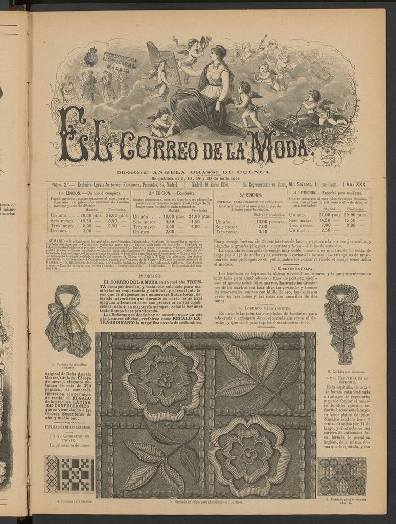 Miniatura de El Correo de la Moda: periódico del bello sexo del 10 de enero de 1880