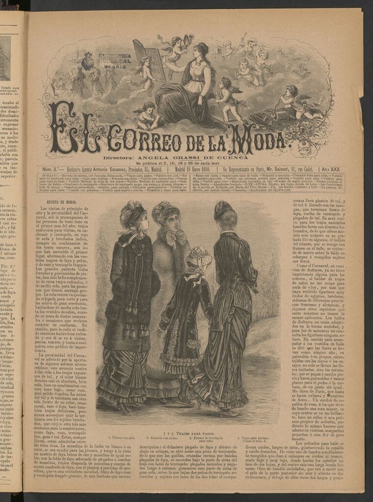 Miniatura de El Correo de la Moda: periódico del bello sexo del 18 de enero de 1880