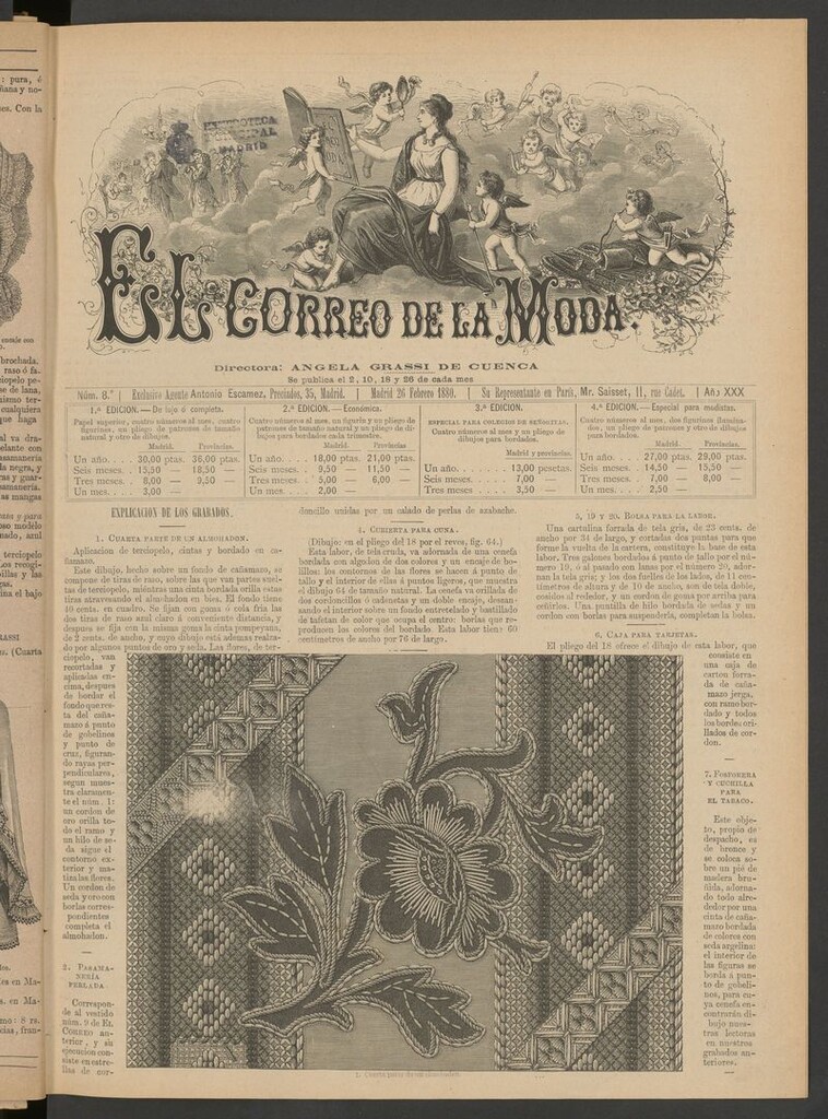 Miniatura de El Correo de la Moda: periódico del bello sexo del 26 de febrero de 1880