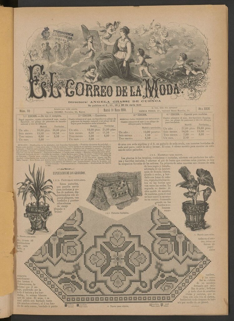 Miniatura de El Correo de la Moda: periódico del bello sexo del 10 de marzo de 1880
