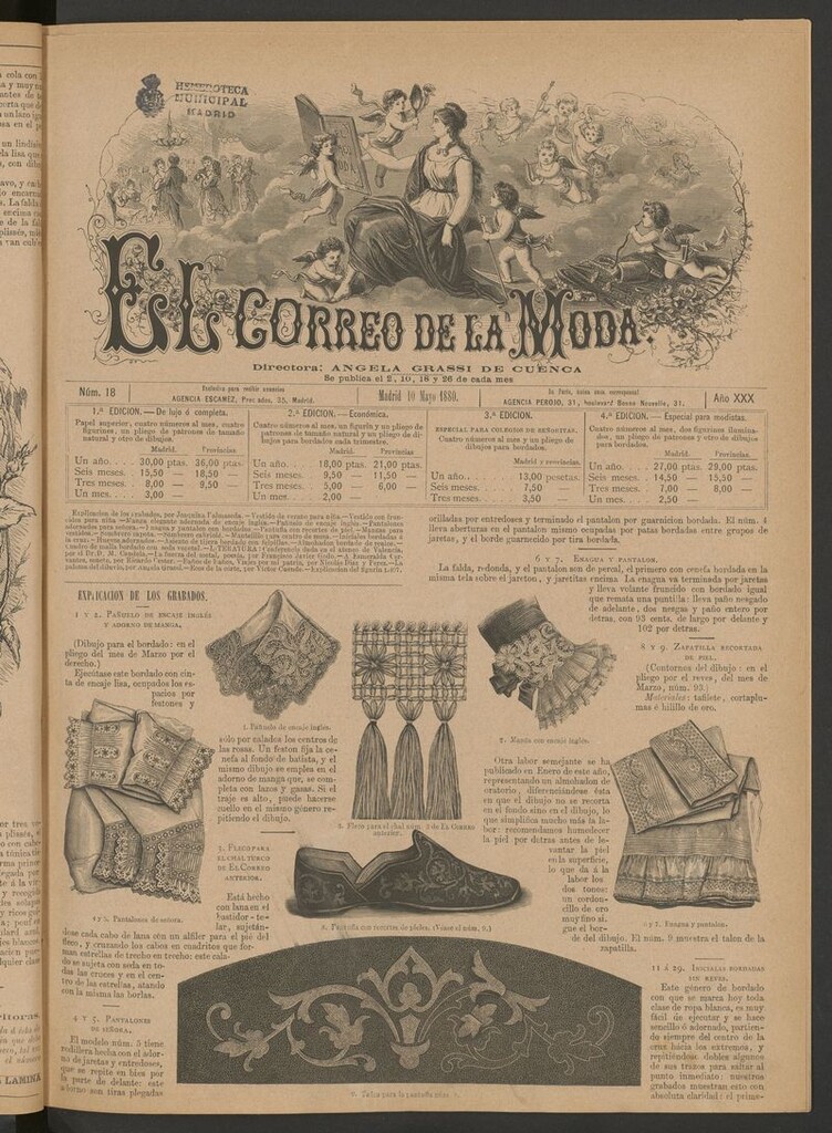 Miniatura de El Correo de la Moda: periódico del bello sexo del 10 de mayo de 1880