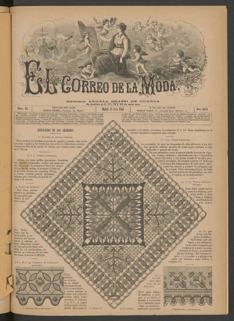 Miniatura de El Correo de la Moda: periódico del bello sexo del 10 de julio de 1880