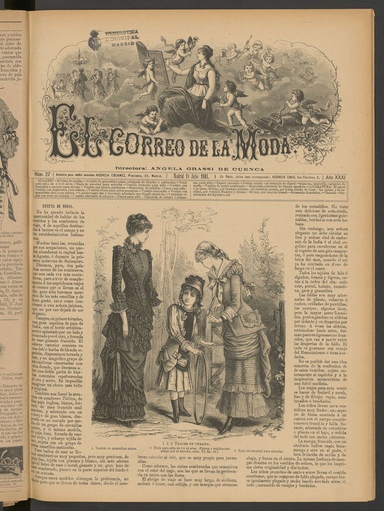 Miniatura de El Correo de la Moda: periódico del bello sexo del 18 de julio de 1881