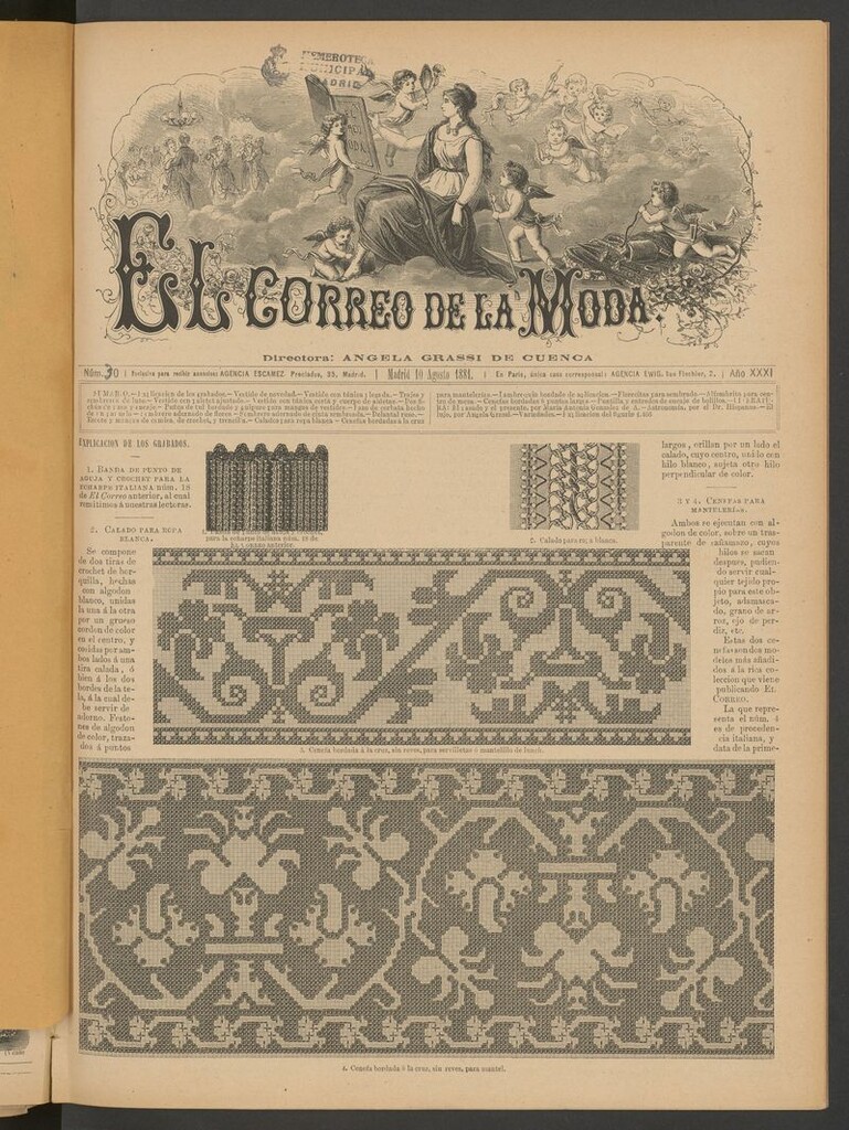 Miniatura de El Correo de la Moda: periódico del bello sexo del 10 de agosto de 1881