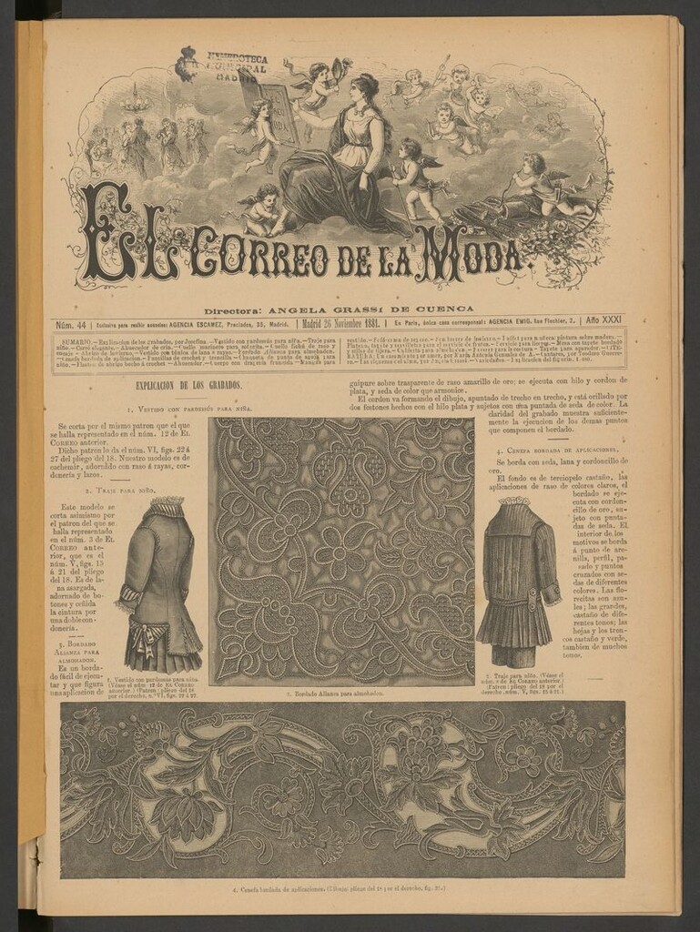 Miniatura de El Correo de la Moda: periódico del bello sexo del 26 de noviembre de 1881