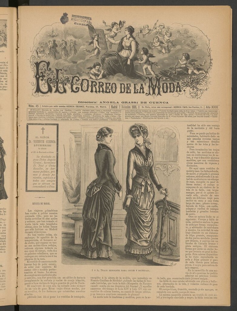 Miniatura de El Correo de la Moda: periódico del bello sexo del 2 de diciembre de 1881