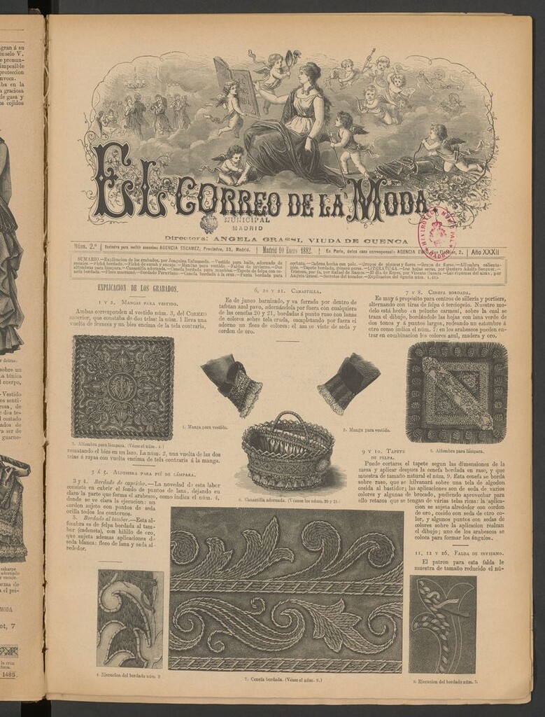 Miniatura de El Correo de la Moda: periódico del bello sexo del 10 de enero de 1882