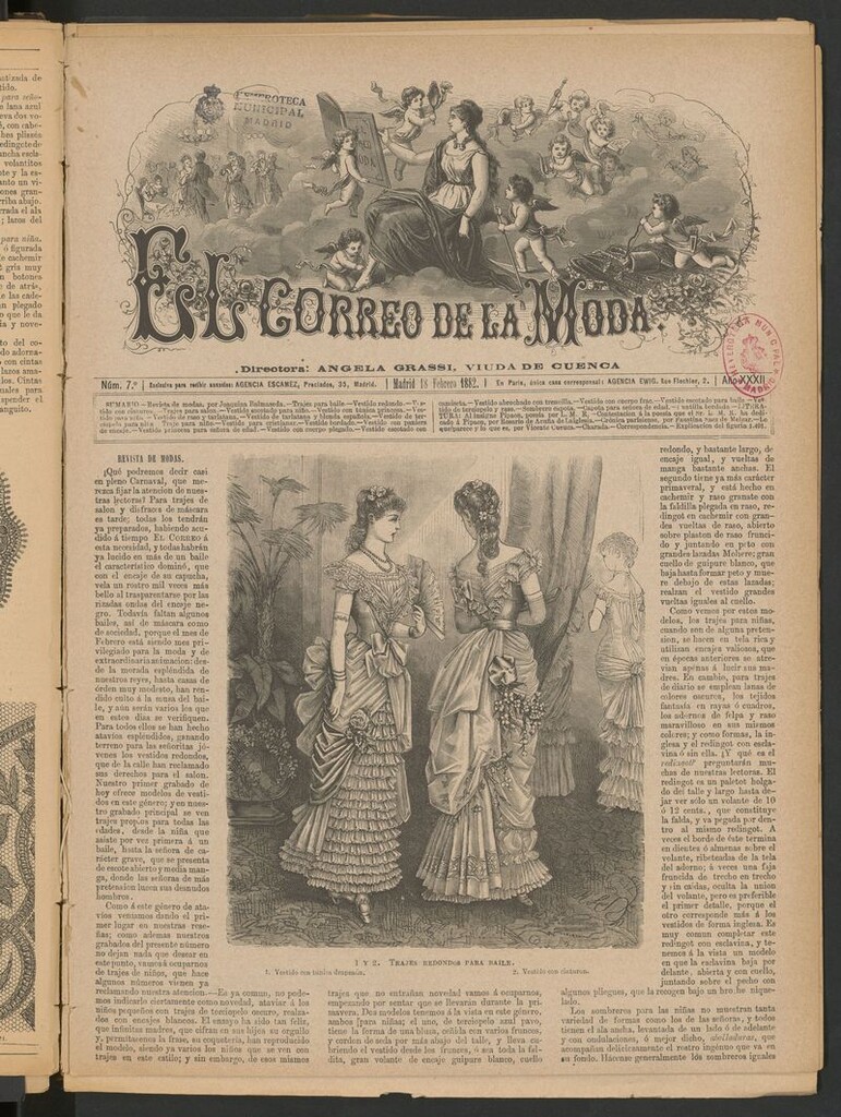 Miniatura de El Correo de la Moda: periódico del bello sexo del 18 de febrero de 1882