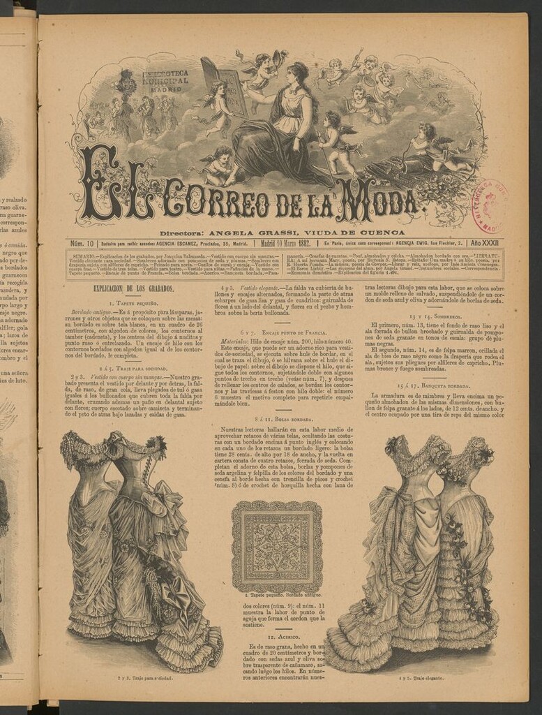 Miniatura de El Correo de la Moda: periódico del bello sexo del 10 de marzo de 1882
