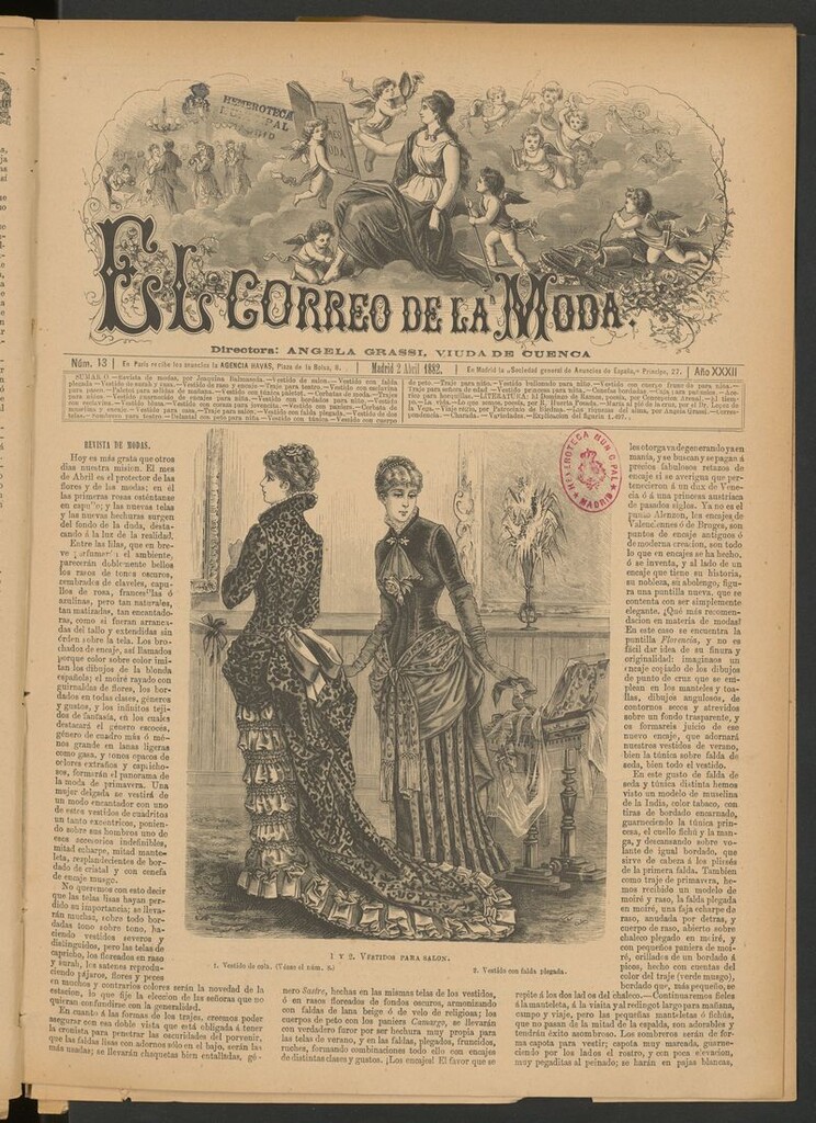 Miniatura de El Correo de la Moda: periódico del bello sexo del 2 de abril de 1882