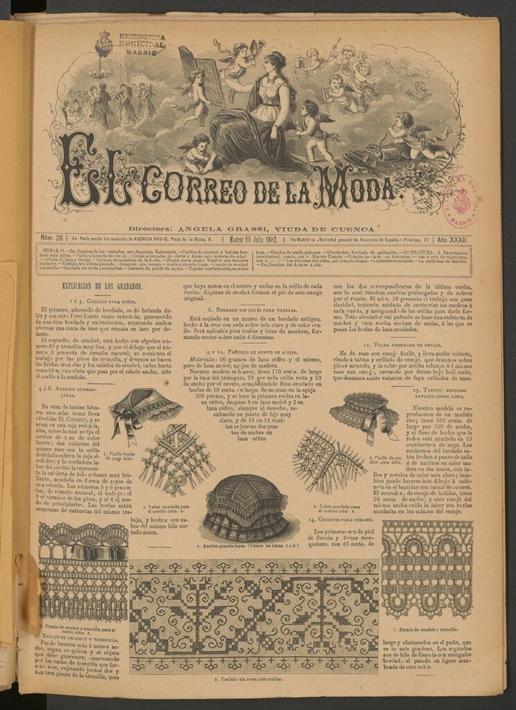 Miniatura de El Correo de la Moda: periódico del bello sexo del 10 de julio de 1882