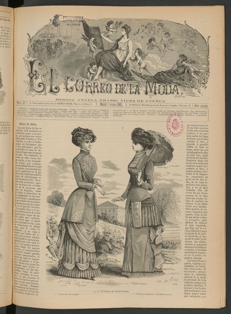Miniatura de El Correo de la Moda: periódico del bello sexo del 2 de octubre de 1882