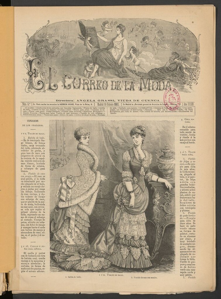 Miniatura de El Correo de la Moda: periódico del bello sexo del 10 de febrero de 1883