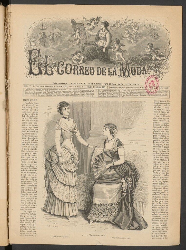Miniatura de El Correo de la Moda: periódico del bello sexo del 18 de febrero de 1883