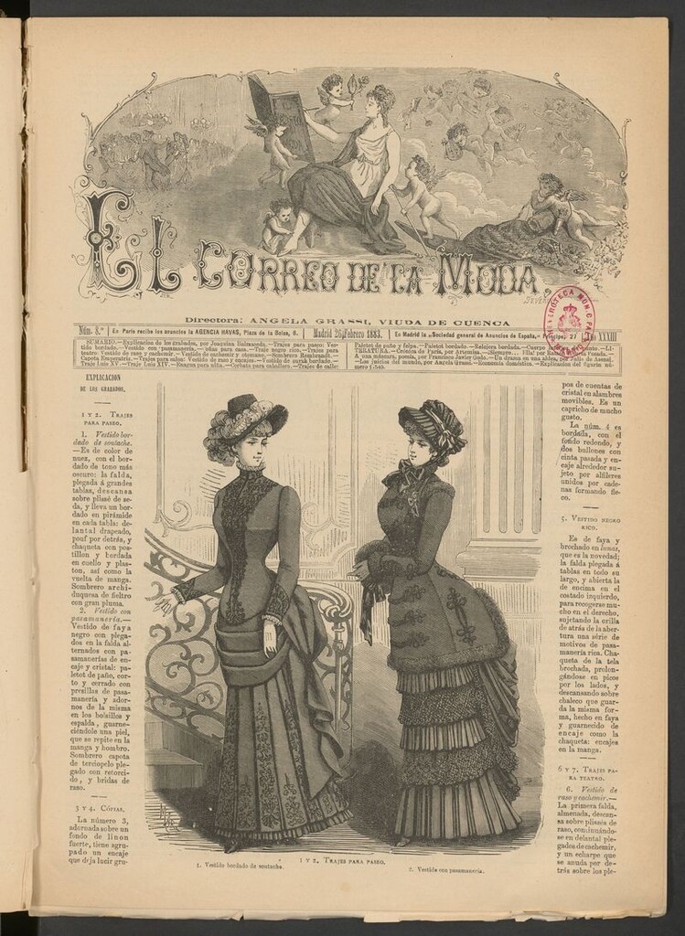 Miniatura de El Correo de la Moda: periódico del bello sexo del 26 de febrero de 1883