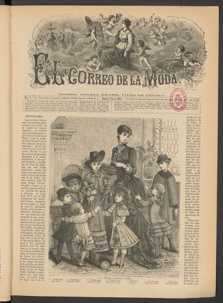 Miniatura de El Correo de la Moda: periódico del bello sexo del 2 de marzo de 1883